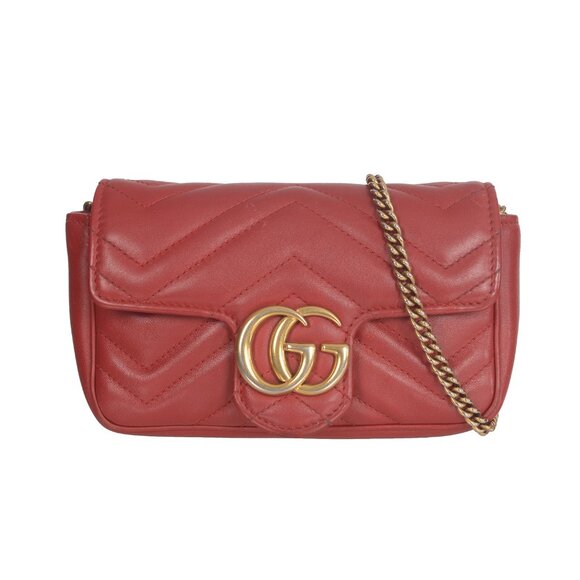♥️ Gucci GG Marmont V Small Red Crossbody Bag ♥️ - Picture 1 of 16